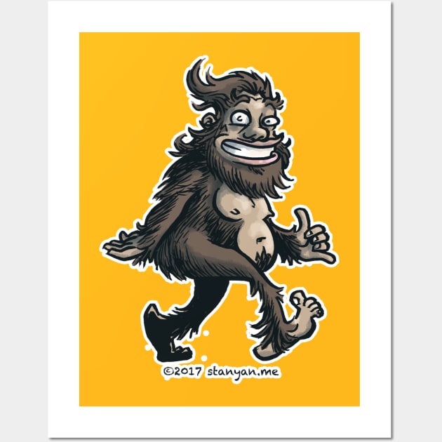 Sasquatch Shaka Wall Art by zombicatures